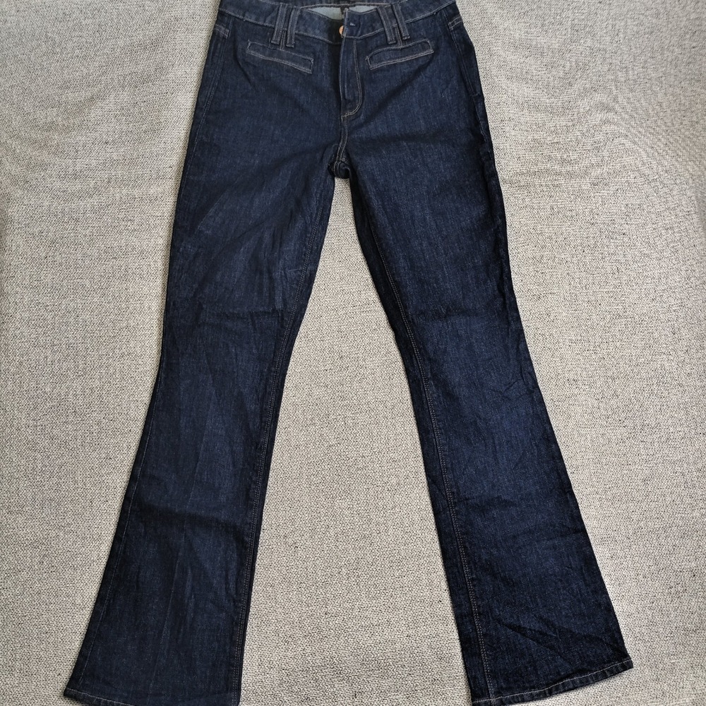 Paige High Rise Manhattan Jeans Women 26 Dark Wash Excellent Bootcut Stretch